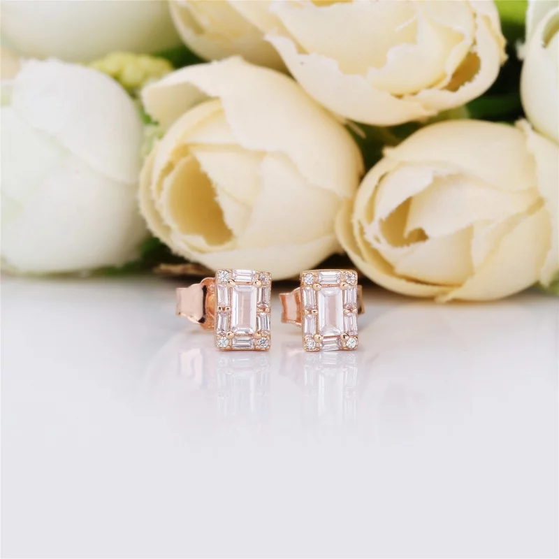 (תמונה ל-) עגילי PANDORA רוז צמודים קרח זוהר - 287567CZ - הצג 2