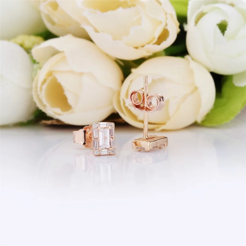 (תמונה ל-) עגילי PANDORA רוז צמודים קרח זוהר - 287567CZ - הצג 3