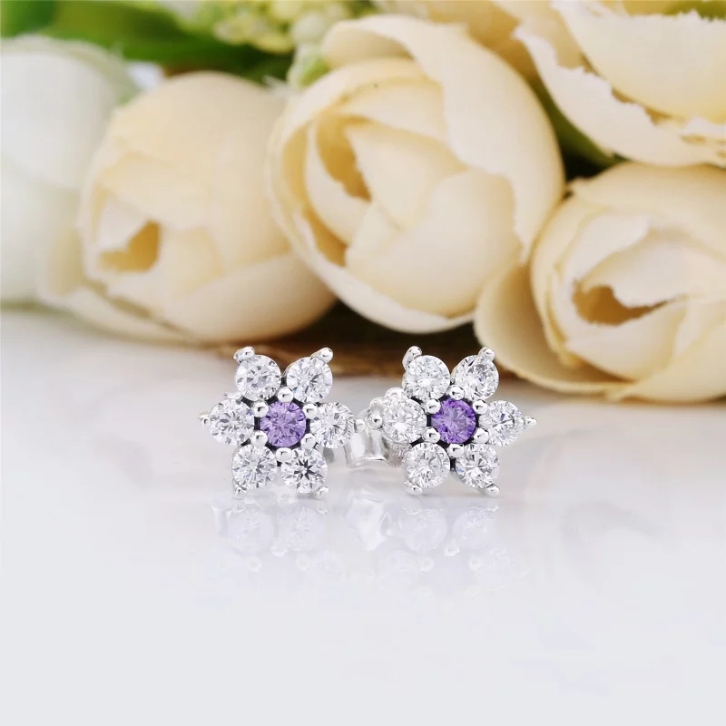 (תמונה ל-) פנדורה עגילי כסף FORGET ME NOT 290690ACZ - הצג 2