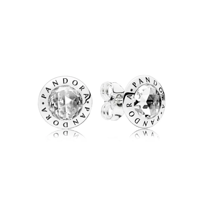 (תמונה ל-) עגילי כסף לוגו PANDORA קורן - 296216CZ