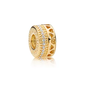 (תמונה ל-) ספייסר SHINE לבבות PANDORA - 767415CZ