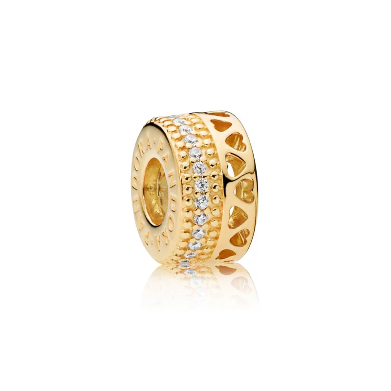 (תמונה ל-) ספייסר SHINE לבבות PANDORA - 767415CZ