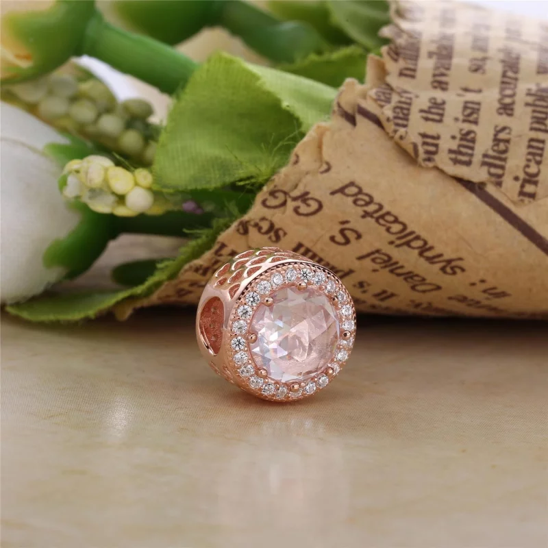 (תמונה ל-) צ'ארמ PANDORA רוז לבבות קורנים - 781725CZ - הצג 2