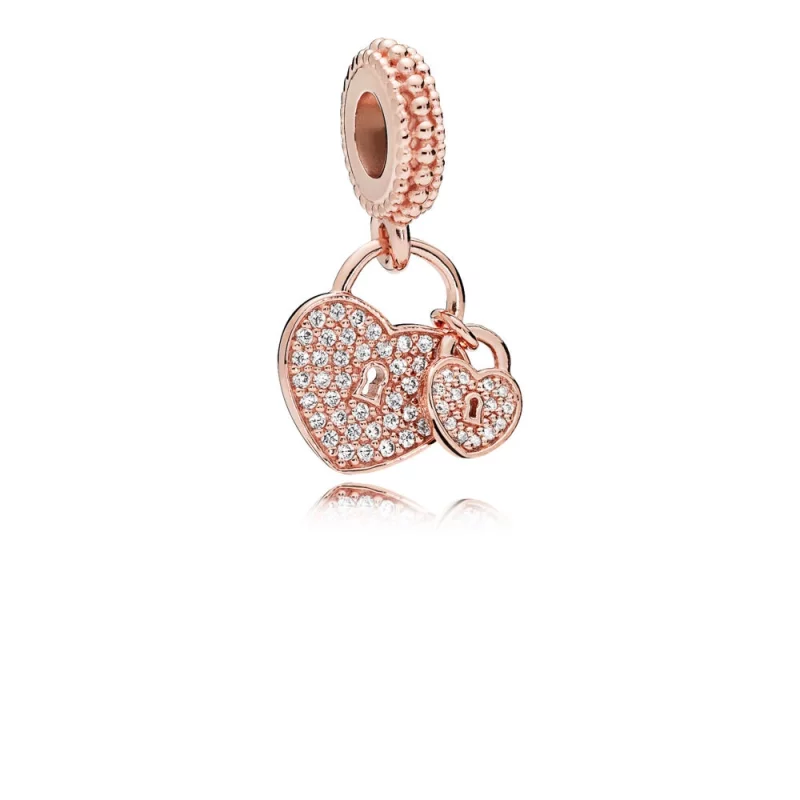(תמונה ל-) תליון PANDORA רוז אהבה מנעולים - 781807CZ