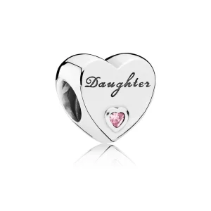 (תמונה ל-) פנדורה צ'ארמ כסף לב Daughter’s Love - 791726PCZ