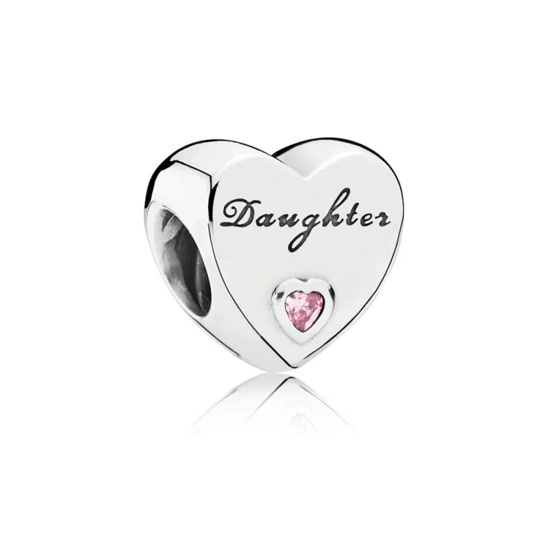 (תמונה ל-) פנדורה צ'ארמ כסף לב Daughter’s Love - 791726PCZ