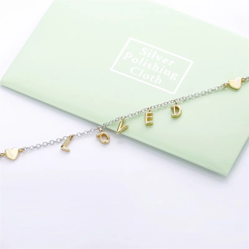 (תמונה ל-) צמיד כסף בשילוב SHINE מילות אהבה - PANDORA - 567804 - הצג 3