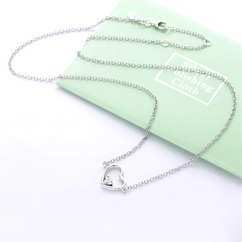 (תמונה ל-) שרשרת כסף לב האהבה הא-סימטרי - PANDORA - 397797CZ - הצג 5