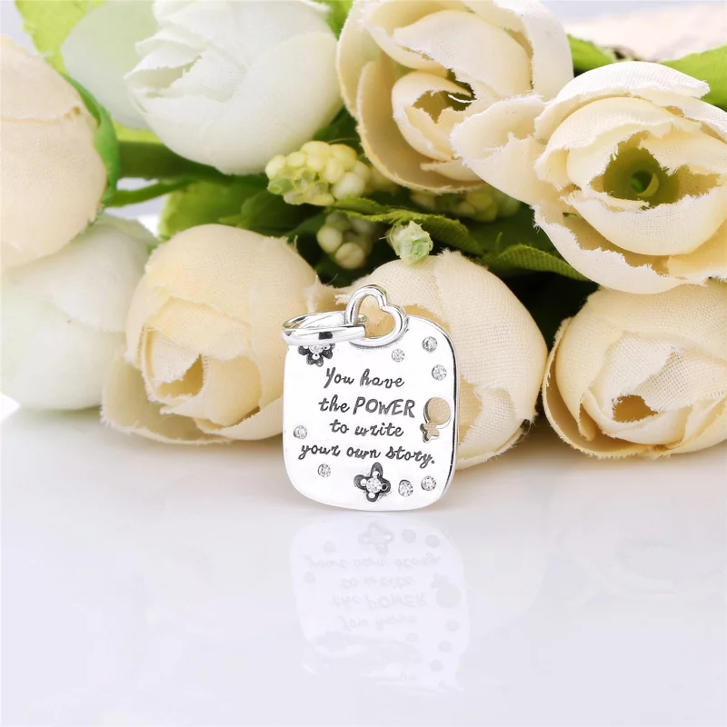 (תמונה ל-) תליון מוטו העצמה נשית - PANDORA - 397916CZ - הצג 2