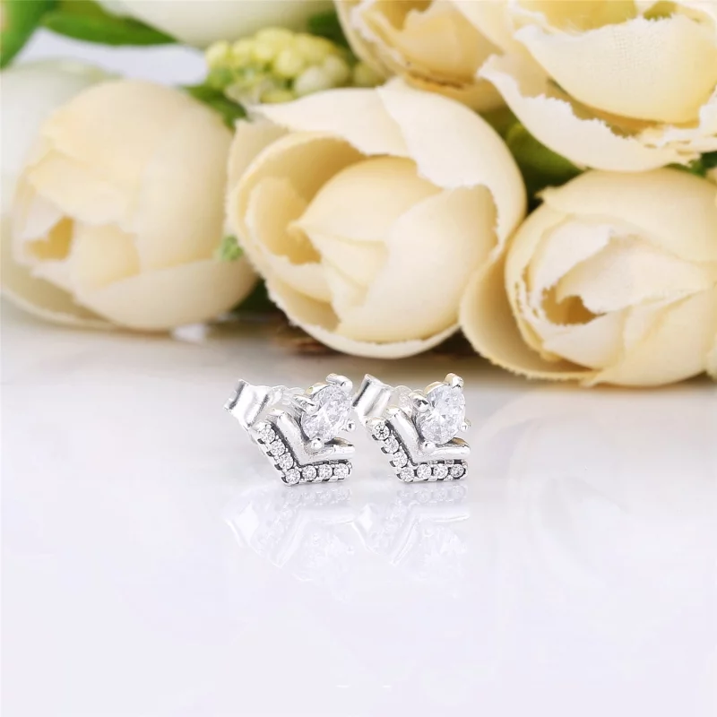 (תמונה ל-) עגילי כסף צמודים משאלה קלאסית - 297787CZ - PANDORA - הצג 2