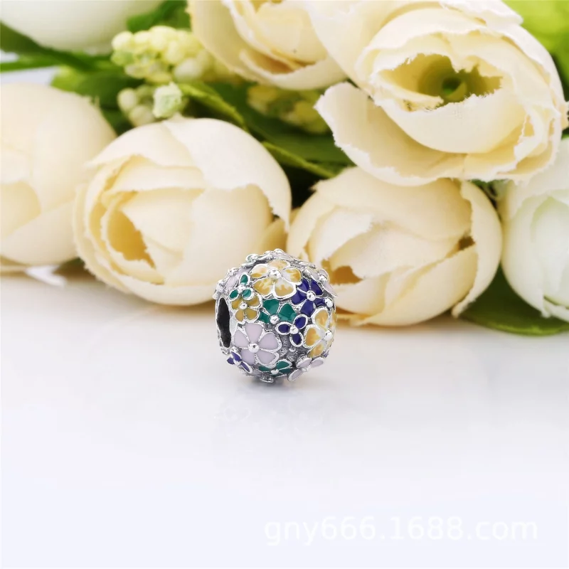 (תמונה ל-) צ'ארמ כסף סידור פרחים קלאסי - PANDORA - 797907ENMX - הצג 2