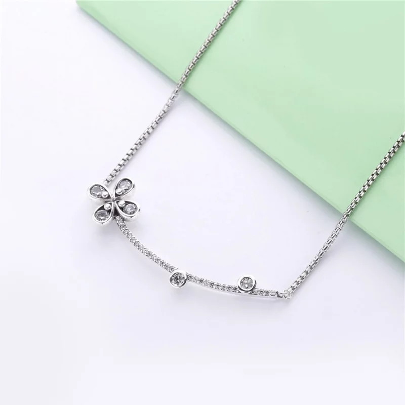 (תמונה ל-) שרשרת כסף פרח עלי כותרת - PANDORA - 397956CZ - הצג 3