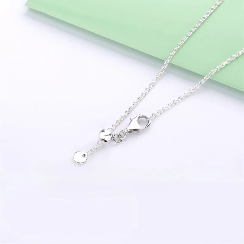(תמונה ל-) שרשרת כסף לב סרוג - PANDORA - 398078CZ - הצג 3