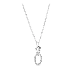 (תמונה ל-) שרשרת כסף לב סרוג - PANDORA - 398078CZ
