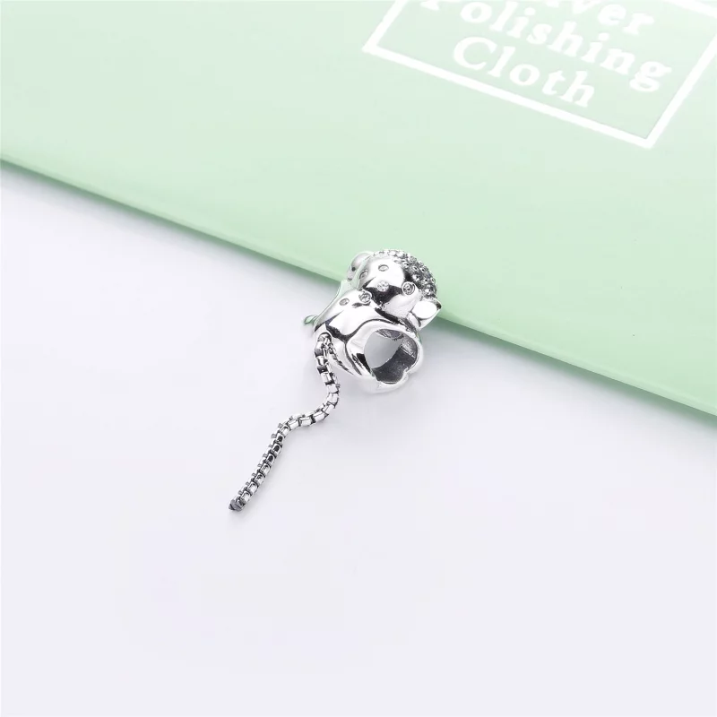 (תמונה ל-) צ'ארמ כסף קופיף נוצץ - 798054CZ - צ'ארמס PANDORA - הצג 3