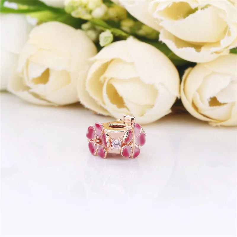 (תמונה ל-) קליפס PANDORA רוז פרח אפרסק - 788099CZ - הצג 3