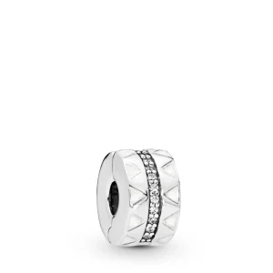 (תמונה ל-) קליפס כסף קווים משוננים - 798067CZ - צ'ארמס PANDORA