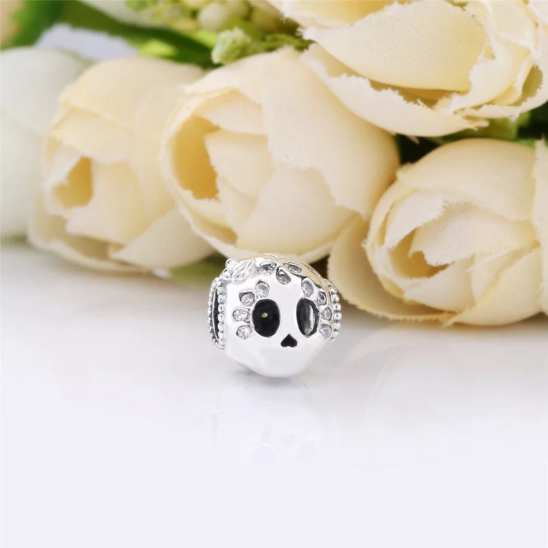 (תמונה ל-) צ'ארמ כסף גולגולת נוצצת - 797866CZ - צ'ארמס PANDORA - הצג 2