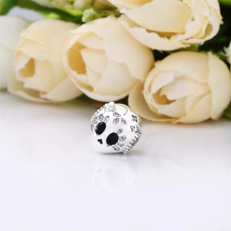 (תמונה ל-) צ'ארמ כסף גולגולת נוצצת - 797866CZ - צ'ארמס PANDORA - הצג 4