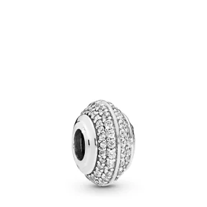 (תמונה ל-) צ'ארמ כסף פאווה נוצץ - 798066CZ - צ'ארמס PANDORA
