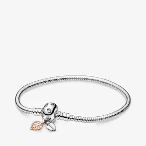 (תמונה ל-) צמיד Leaves & Snake Chain - 588333CZ