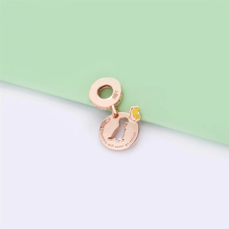 (תמונה ל-) תליון Dinosaur & Butterfly Friendship - 788180CZ - הצג 3