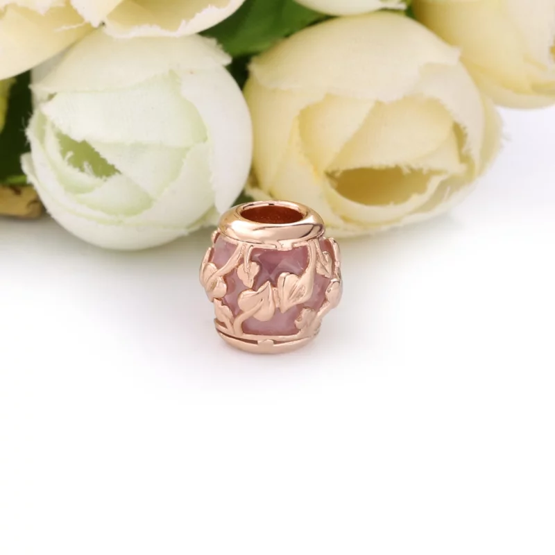 (תמונה ל-) פנדורה צ'ארמ Pink Decorative Leaves - 788238SSP - הצג 3