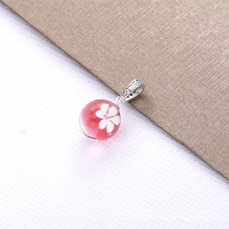 (תמונה ל-) פנדורה תליון Peach Blossom Flower - 798082CZ - הצג 3