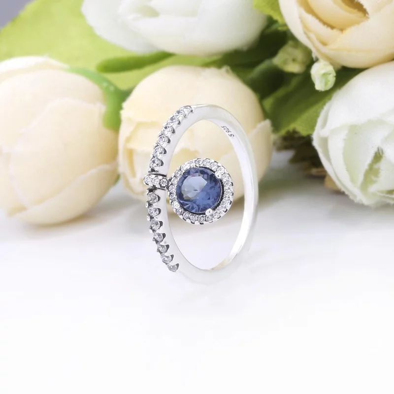 (תמונה ל-) פנדורה טבעת Blue Dangling Round - 198491C01B - הצג 2
