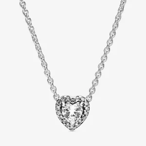 (תמונה ל-) פנדורה שרשרת Pandora Elevated Heart, Clear CZ 398425C01-45
