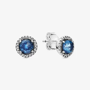 (תמונה ל-) PANDORA עגילים מתפצנצים עגולים כחולים - 296272C01