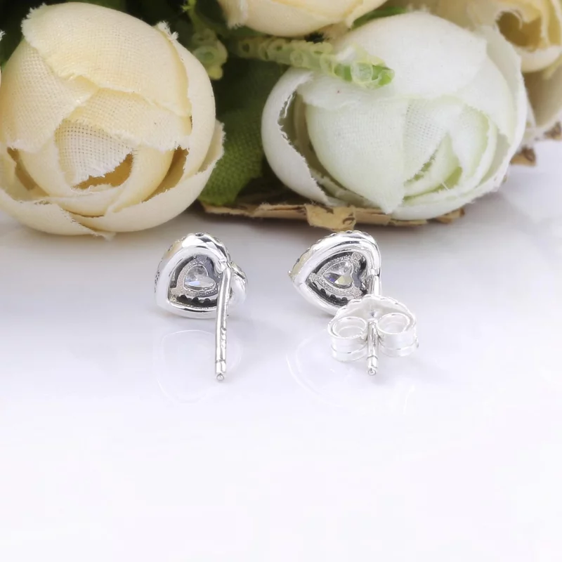 (תמונה ל-) PANDORA עגילי מסג' Heart מורמים - 298427C01 - הצג 4