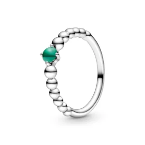 (תמונה ל-) פנדורה טבעת Rainforest Green Beaded - 198867C05