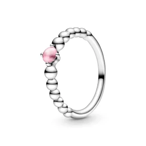 (תמונה ל-) פנדורה טבעת Petal Pink Beaded - 198867C09
