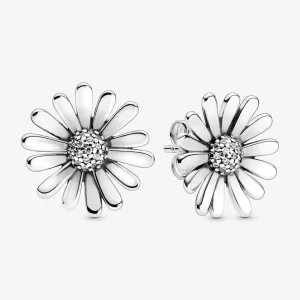 (תמונה ל-) פנדורה עגילי Pavé Daisy Flower - 298812C01