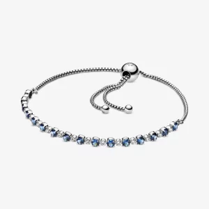 (תמונה ל-) צמיד כסף Blue and Clear Sparkle Slider - 598517C01