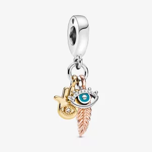 (תמונה ל-) תליון Hamsa, All-seeing Eye & Feather Spirituality - 768785C01