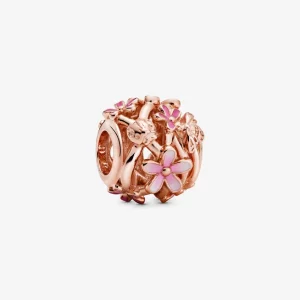 (תמונה ל-) פנדורה צ'ארמ Openwork Pink Daisy Flower - 788772C01