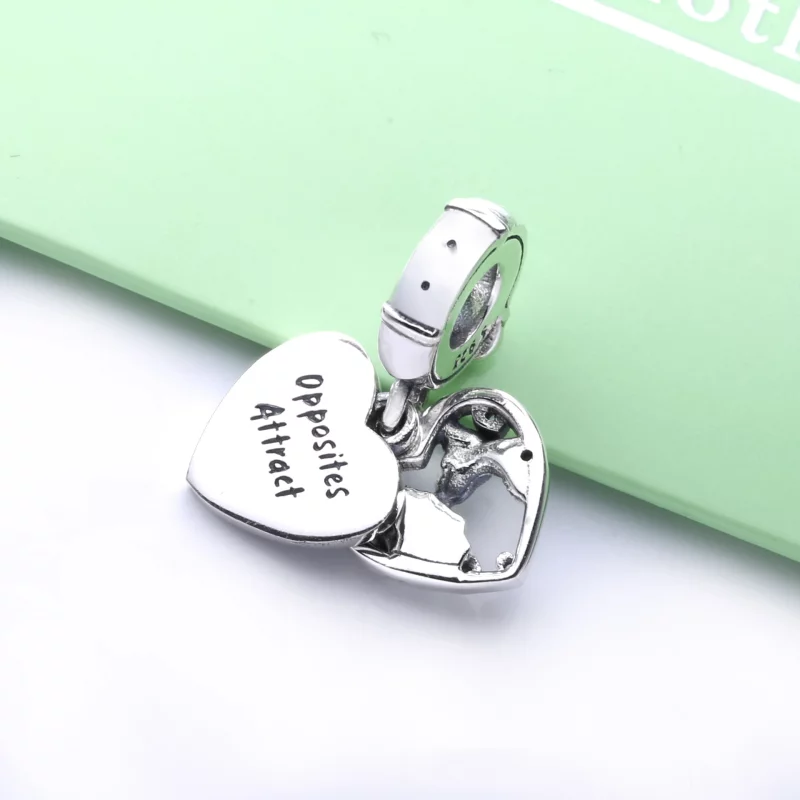 (תמונה ל-) PANDORA דיסני ליידי והטראמפ תליון לב - 798634C01 - הצג 3