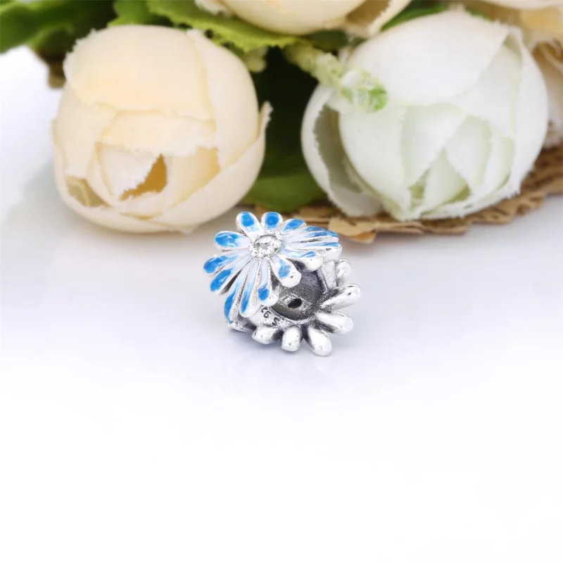 (תמונה ל-) פנדורה צ'ארמ Blue Daisy Flower - 798775C01 - הצג 2