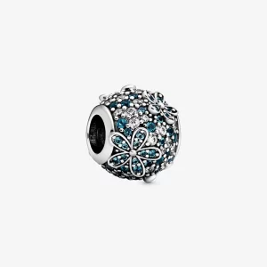(תמונה ל-) פנדורה צ'ארמ Teal Pavé Daisy Flower - 798797C01