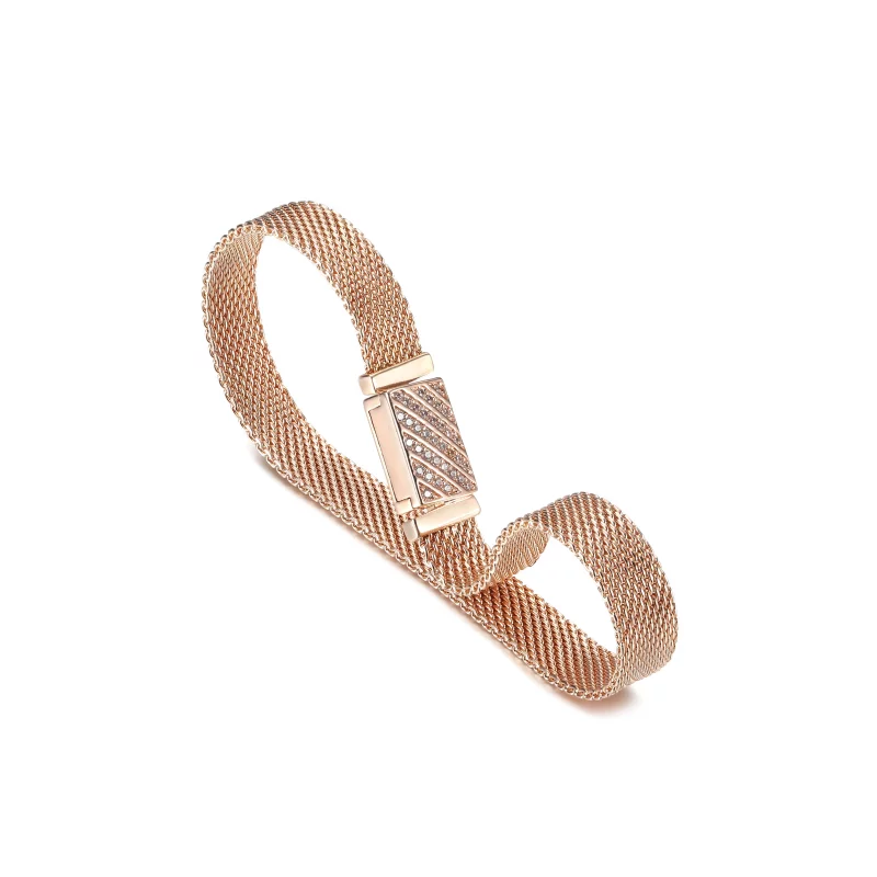 (תמונה ל-) צמיד Pandora Reflexions עם סגירה מוארכת משובצת אבני פאווה - 589358C01 - הצג 6
