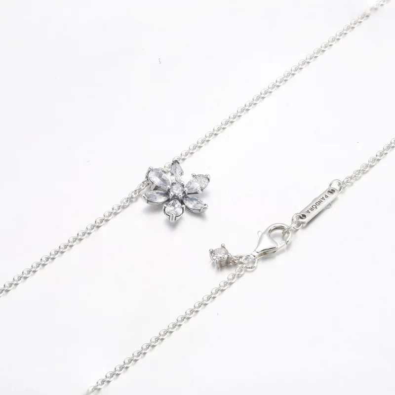 (תמונה ל-) שרשרת תליון פנדורה Sparkling Herbarium Cluster - 392387C01 - הצג 8