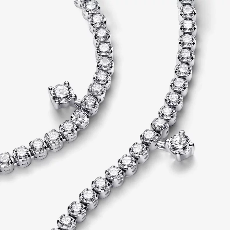 (תמונה ל-) צמיד פנדורה Sparkling Drops Tennis - 592401C01 - הצג 4