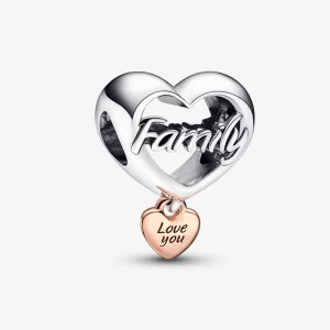 (תמונה ל-) תג מותג פנדורה Love You Family Heart - 782326C00