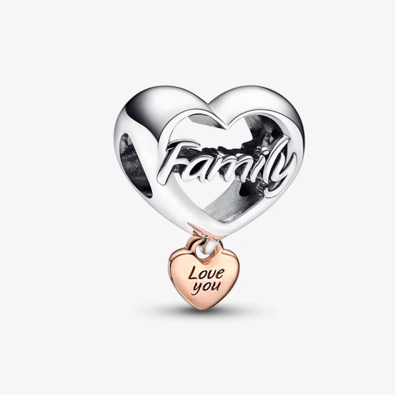 (תמונה ל-) תג מותג פנדורה Love You Family Heart - 782326C00