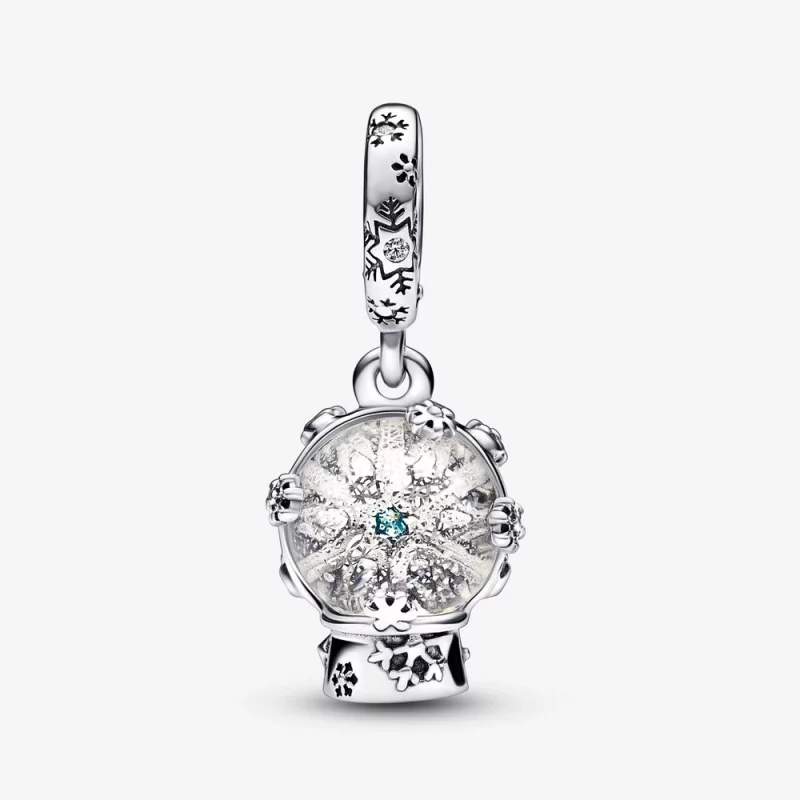 (תמונה ל-) צמיד תליון פנדורה Snowflake Snow Globe - 792369C01 - הצג 4