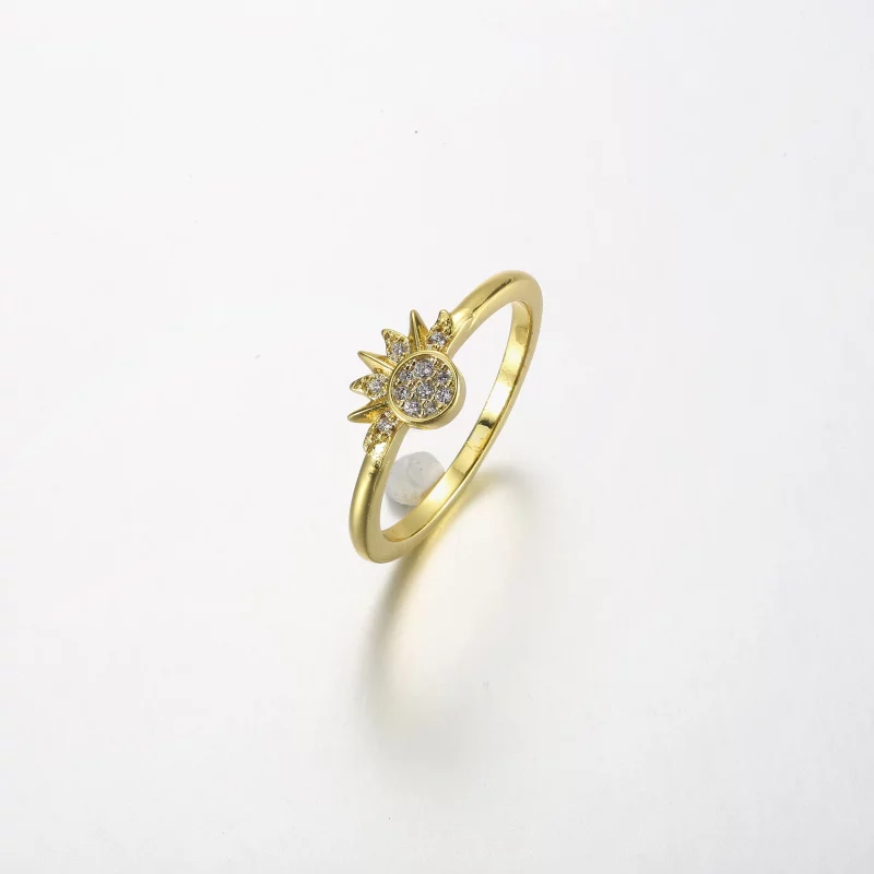 (תמונה ל-) טבעת השמש המבריקה של פנדורה Celestial Sparkling Sun - 162674C01 - הצג 2