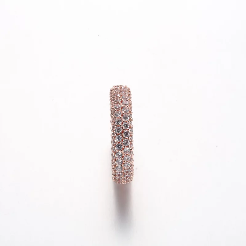 (תמונה ל-) טבעת פנדורה Timeless Pavé עם שורת יהלומים כפולה - 182629C01 - הצג 5