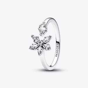 (תמונה ל-) טבעת פנדורה Sparkling Herbarium Cluster Open Ring - 192611C01